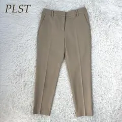 PLST ベージュ カジュアル テーパード パンツ 美脚