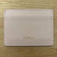 フルラ　カードケース　ピンクベージュ