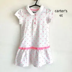 カーターズ carter's ポロシャツワンピース【4t】水玉 ピンクのサムネイル