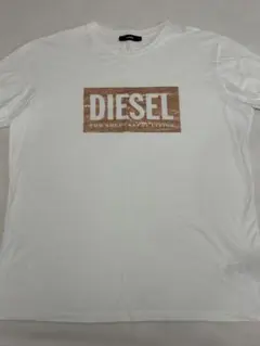 DIESEL ディーゼル ロゴプリント ユニセックス Tシャツ ホワイト