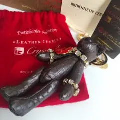 ★新品・未使用★レザージュエルズ★本クロコダイル★バッグチャーム★キーホルダー★ レザージュエルズ LEATHER JEWELS クロコダイル 本革