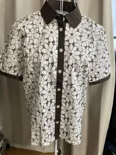 レリアン　花柄刺繍レース 半袖ブラウスのサムネイル