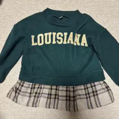 LOUISIANA トレーナー サイズ100 ダークグリーン　裏起毛