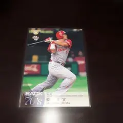 広島東洋カープ 嶋重宣選手の首位打者・最多安打獲得記念Tシャツ　フリーサイズ 2004年広島東洋カープ嶋重宣『赤ゴジラ』(祝)首位打者クリア