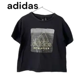 【アディダス】ビッグプリントTシャツ（M）スポーツ　カジュアル　アクティブ　ロゴ