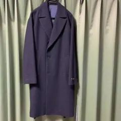 ［値引き終了]ネイビー ダブルブレスト チェスターコート