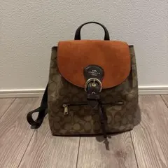COACH リュック バックパック ブラウン/オレンジ