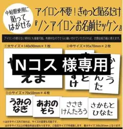 Nコス様専用『ノンアイロンお名前ゼッケン』中小サイズミックス×1セット
