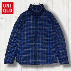 ユニクロ　ウルトラライトダウンジャケット　タータンチェック柄　レディースXL