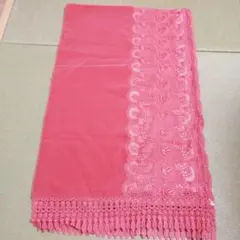 和装ショール　ベルベット　ピンク