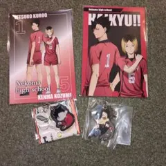 ハイキュー!! 音駒高校 黒尾鉄朗 プラザ特典ポストカード&アクリルチャーム