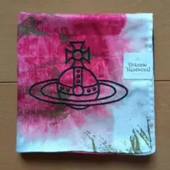 ヴィヴィアンウエストウッド　ブラックハートの水彩タッチのハンカチ