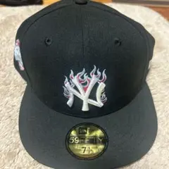 New Era 59FIFTY ブラックキャップ 7 1/2