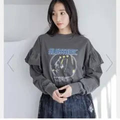 LOWRYSFARM ローリーズファーム フリルバンドTLS グレー ロンT