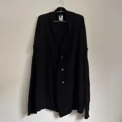 Ann Demeulemeeste ブラック ショールカラー カーディガンのサムネイル