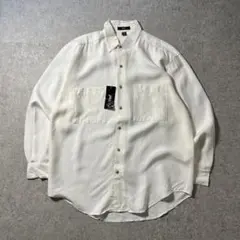 新品タグ付 phiz シルク100% シャツ M相当 オフホワイト