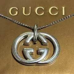 極美品 グッチ ネックレス インターロッキングG 925 社外チェーンのサムネイル
