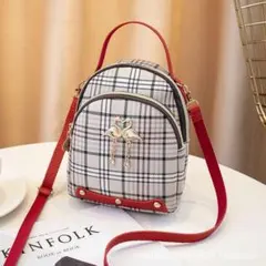 【新品】女の子用リュック・チェック柄