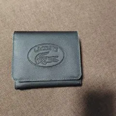 LACOSTE 二つ折り財布 ブラック メンズのサムネイル
