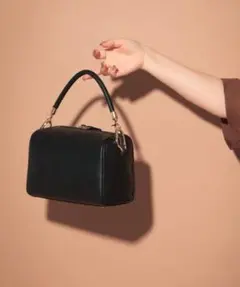 ローリーズファーム manyway 豆ボストン　バッグ　ビターブラック