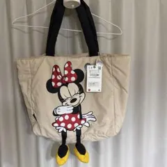 ミニーマウス手提げ袋 ベージュ