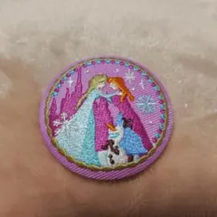 ディズニーキャラクター 刺繍缶バッジ アナ雪
