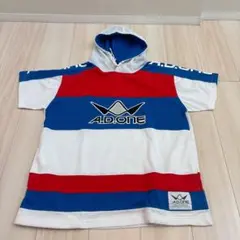 A.D.ONE パーカー Tシャツ フード 青 白 赤 free フリーサイズのサムネイル