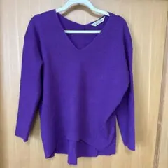 TORRAZZO DONNA 紫 Vネック長袖ニットのサムネイル