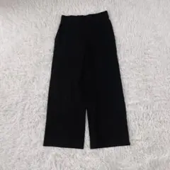 【VIEWL ヴュール 】レディース　ワイドパンツ　ストライプ　黒【S】
