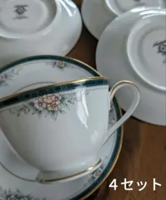 【美品】ノリタケ LANDON 4111ティーカップ ソーサー 4客セット