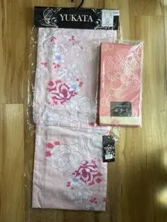 【新品】浴衣 帯セット ピンク 花柄のサムネイル
