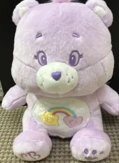 ケアベア　ミルキーカラー　bigぬいぐるみ お座り　パープル