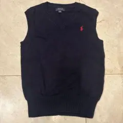 ポロラルフローレンネイビーVネックニットベスト