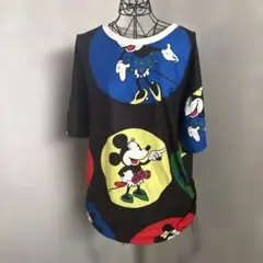 ミッキー　ミニーマウス 半袖Tシャツ カラフル