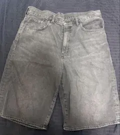 アクティブ　デニムショートパンツ グレー