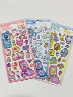 平成はっぴーフォンsticker３枚 キティ　シナモン サンリオキャラクターズ
