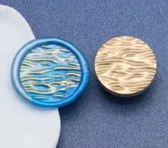 【1点限り】 シーリングスタンプ エンボス/3Dヘッド　《波紋》