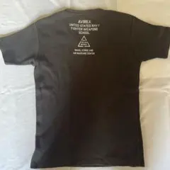 AVIREX Tシャツ　Ｖネック　ワッフル生地　ブラック　Lサイズ