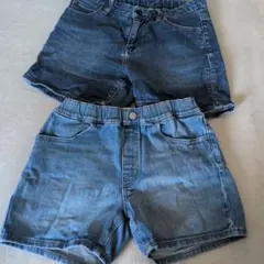 デニムショートパンツ 2点セット