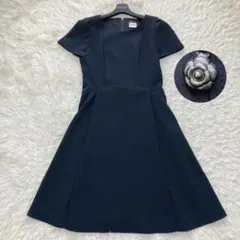 René basic フロントジップ ワンピース ネイビー 36 - メルカリ