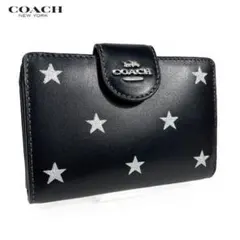 ✨新品 大特価 ✨COACH コーチ 長財布 星柄 スター ブラック 黒 - メルカリ
