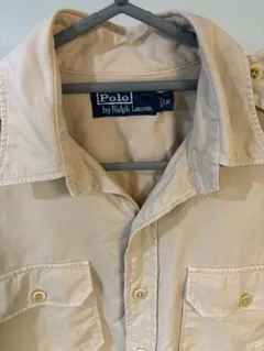 Ralph Lauren 半袖ワークシャツ ベージュ　Ｓ　M〜Ｌ相当