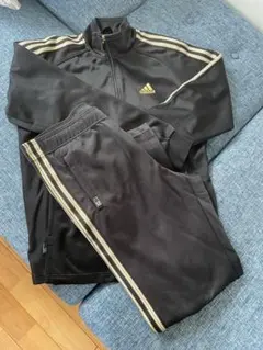 adidas clima365 アディダス　ジャージ上下　Lサイズ　ブラック　黒