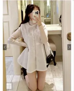 GRL 【on268】フリージア ペプラムファーベスト