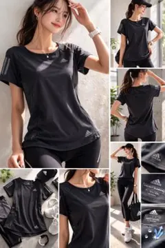 アディダス climacool ランニングTシャツ S 黒