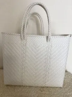 新品 高級ライン プラカゴバッグ 大容量 メケアリ ホワイト 単色 