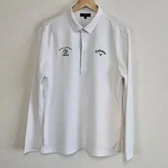 【美品】Callaway 長袖ポロシャツ 3L ホワイト