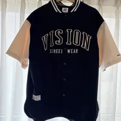 VISION STREET WEAR スタジャン風シャツ 半袖 M