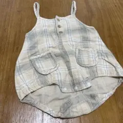 バースデイ　teteatete （テータテート）　チェックサロペット　80cm