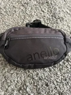 美品　anello ブラック ボディバッグ ウエストポーチ